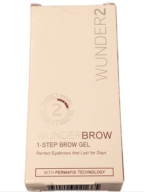 Wunder Brow Wunder2 Brunette 1 Step Brow Gel NWT With Permafix Technology